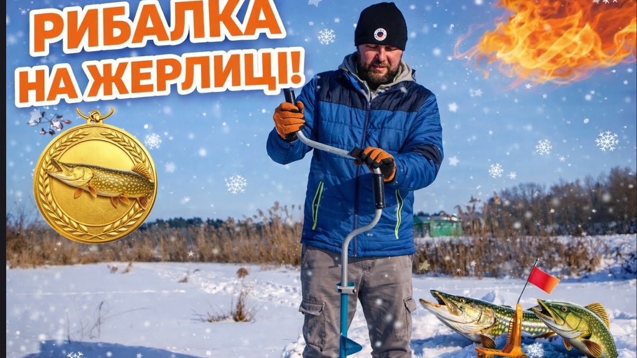 РИБАЛКА НА ЖЕРЛИЦІ НА СТАВКУ.ЛІД 40 САНТИМЕТРІВ!!!