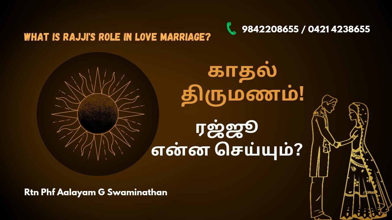 காதல் திருமணம் ரஜ்ஜூ என்ன செய்யும்? What is the role of Rajju LoveMarriage? Aalayam G. Swaminathan