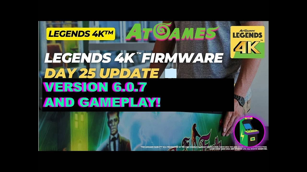 Atgames 4K Pinball: The Addams Family -Firmware Update 6.0.7 & Game Play!