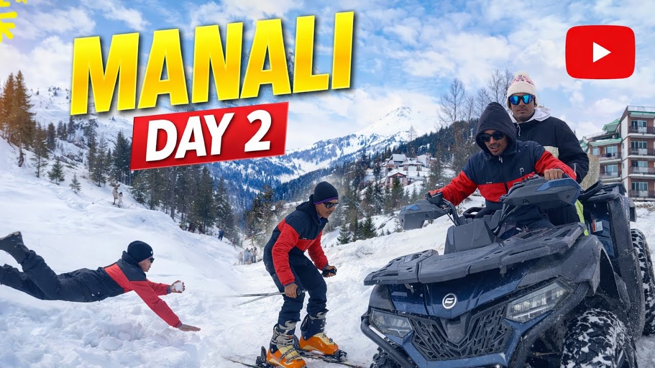 MANALI DAY 2: Skiing, ATV Ride & Falling in Snow! ❄️🏔️