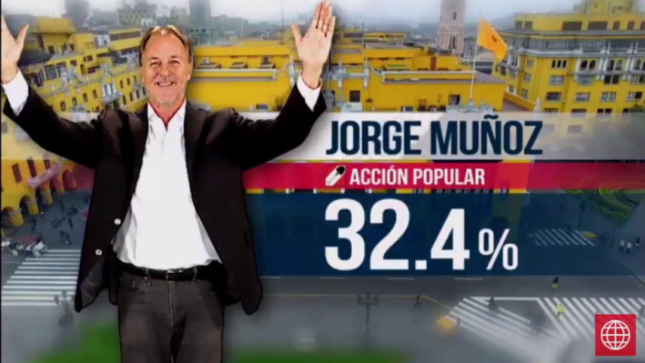 ELECTION FLASH: Jorge Mu&ntilde;oz of Popular Action is the virtual mayor of Lima