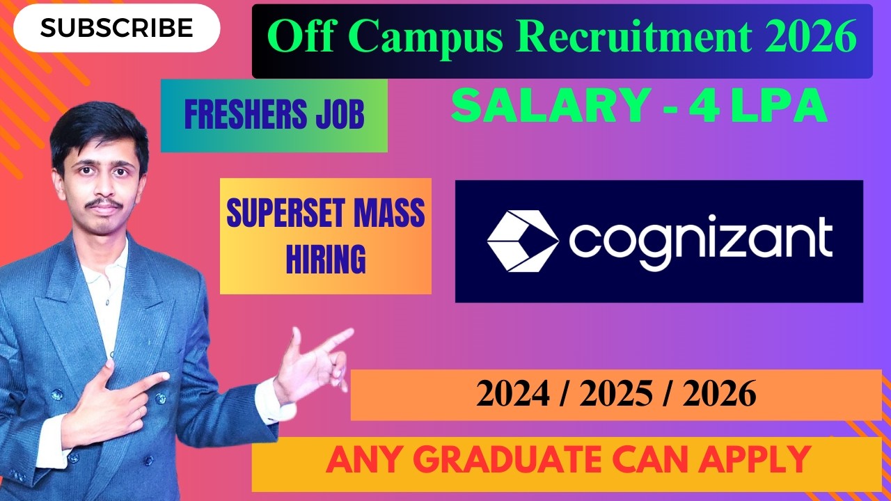 Cognizant Mass Superset Hiring 2026 | Cognizant hiring for 2024/2025/2026 Freshers | Cognizant Jobs