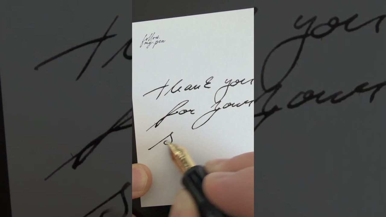 Writing postcards with fountain pen