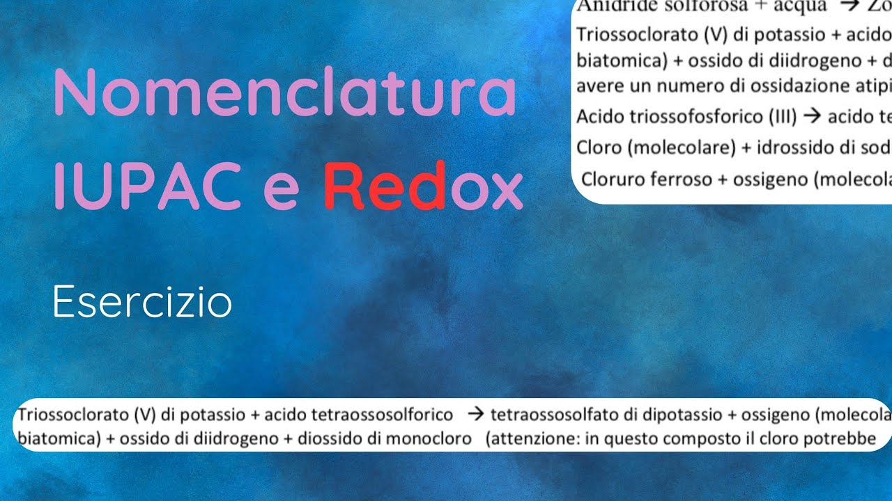 #5 - Bilanciamento di Redox
