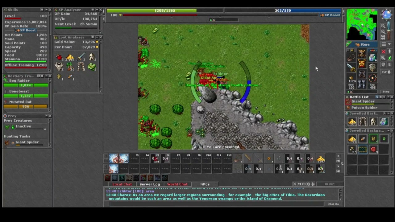 Tibia- Hunt Task- Giant Spider- GS #knight #tibia #tibiawolrd