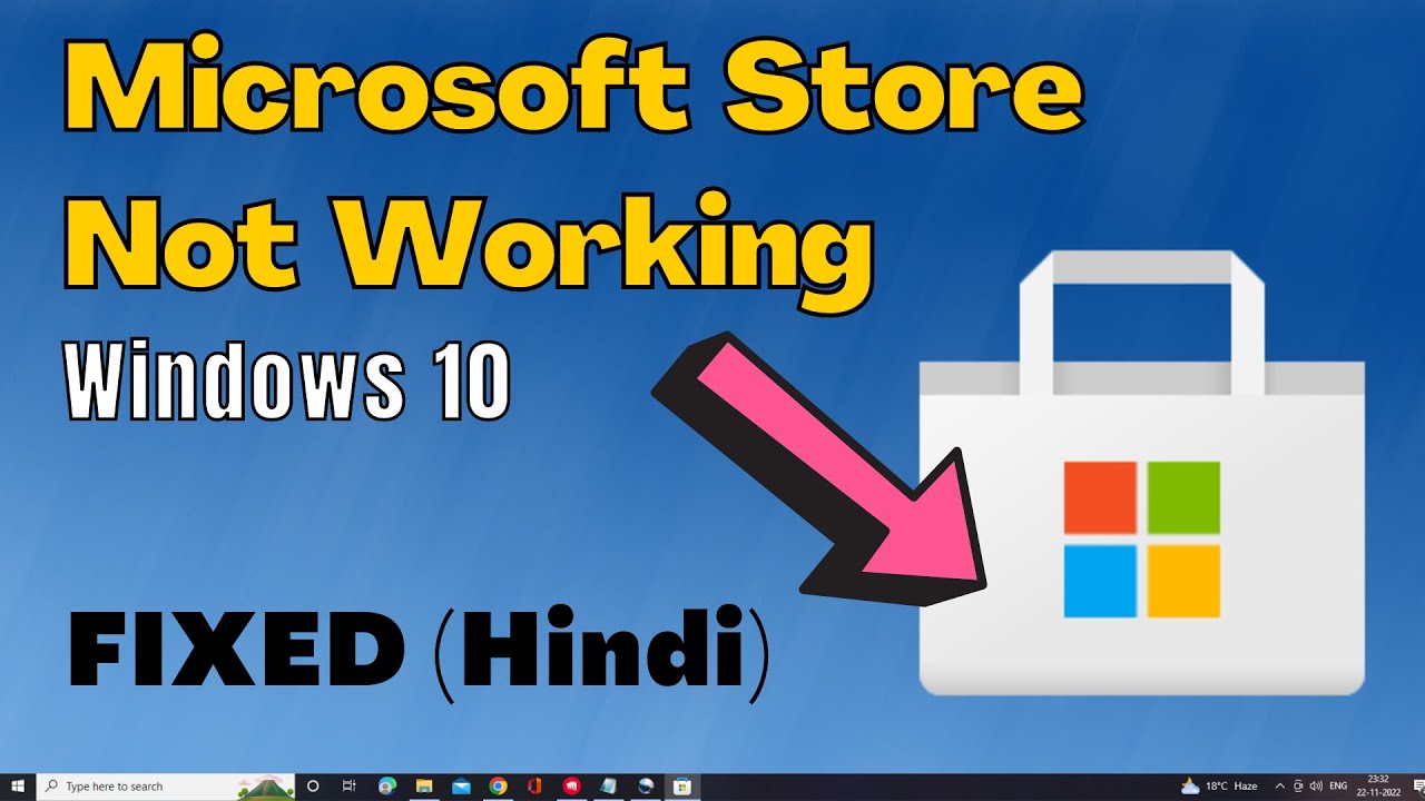 FIX Microsoft Store Not Working Windows 10 (Hindi 2022) | Reinstall Microsoft Store