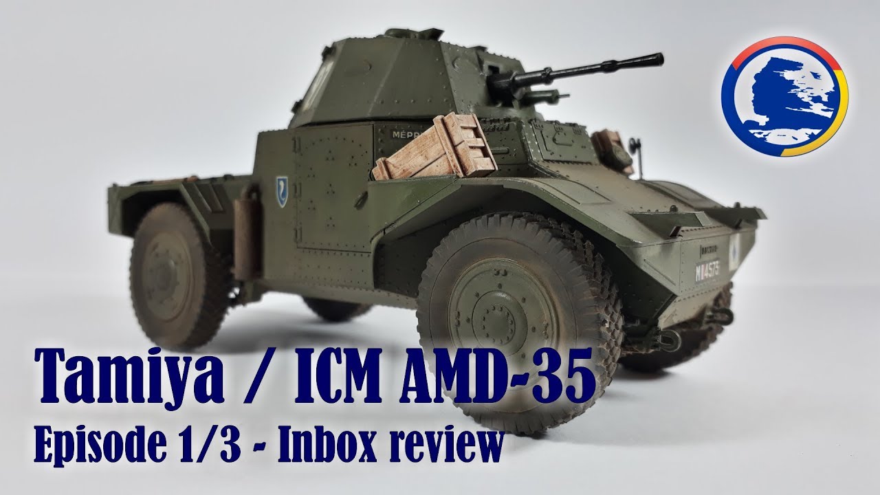 Full Build Tamiya / ICM 1/35 Panhard AMD-35 Part 1/3 Inbox review