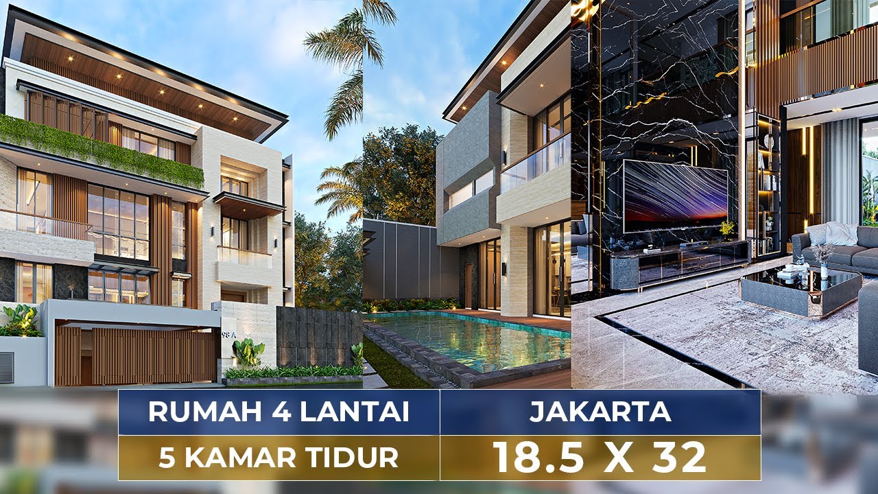 RUMAH MEWAH DI JAKARTA INI PUNYA 5 KAMAR TIDUR YANG SUPER LUAS!!  - JASA DESAIN RUMAH