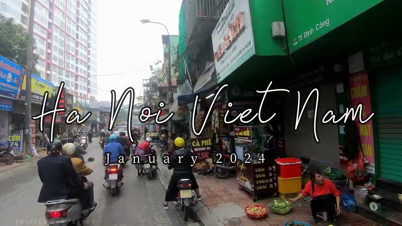 Hanoi Street Sounds 2024: Motorbike Chaos and City Life
