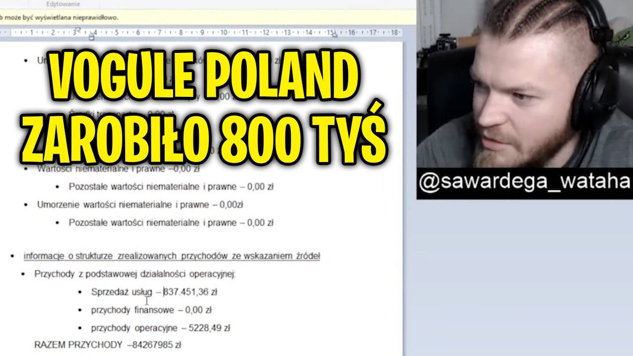 WARDEGA SPRAWDZIŁ ILE VOGULE POLAND ZARABIA PIENIĘDZY | WARDEGA SHOTY Z LIVE