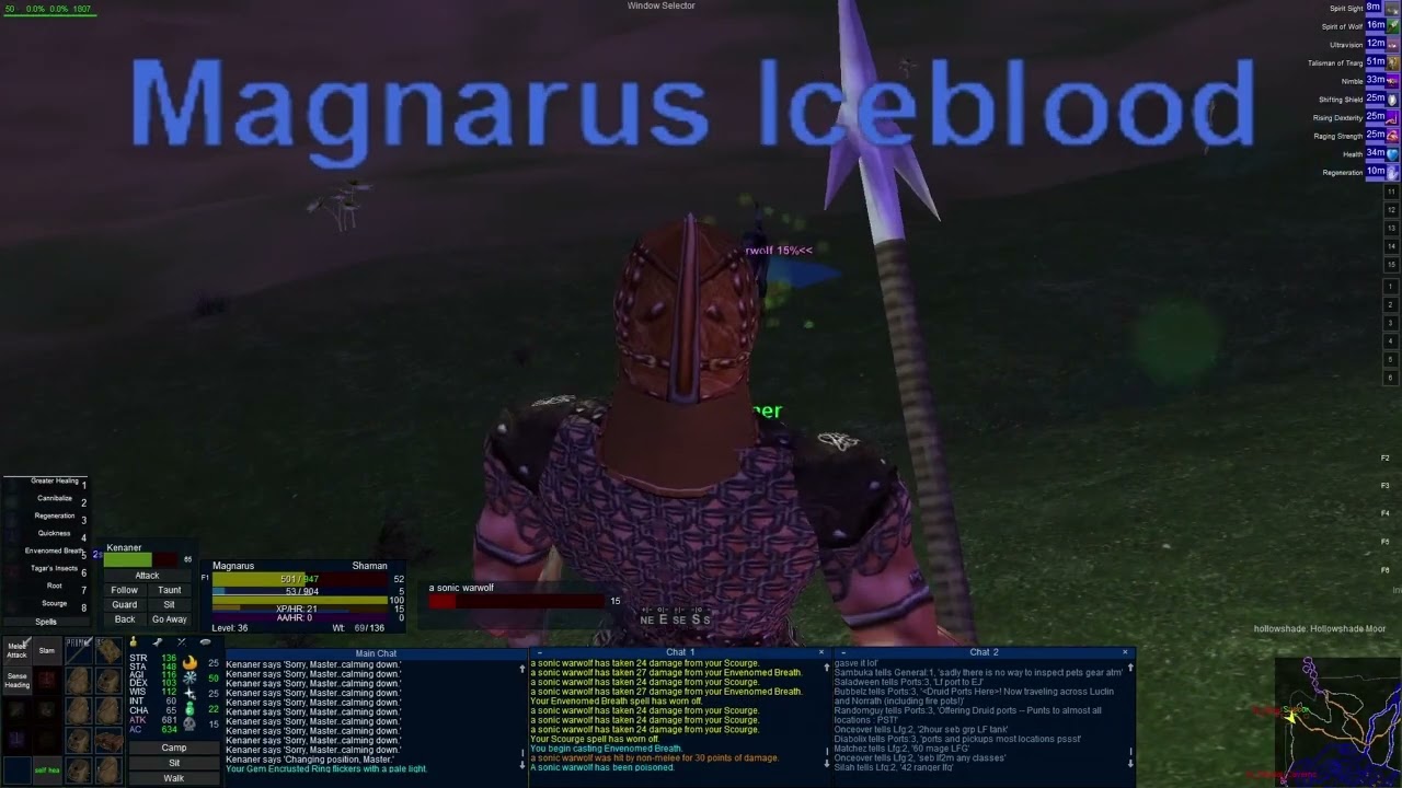 Farming for Owlbear Earing - lvl 36 SSF Shaman - Everquest Quarm