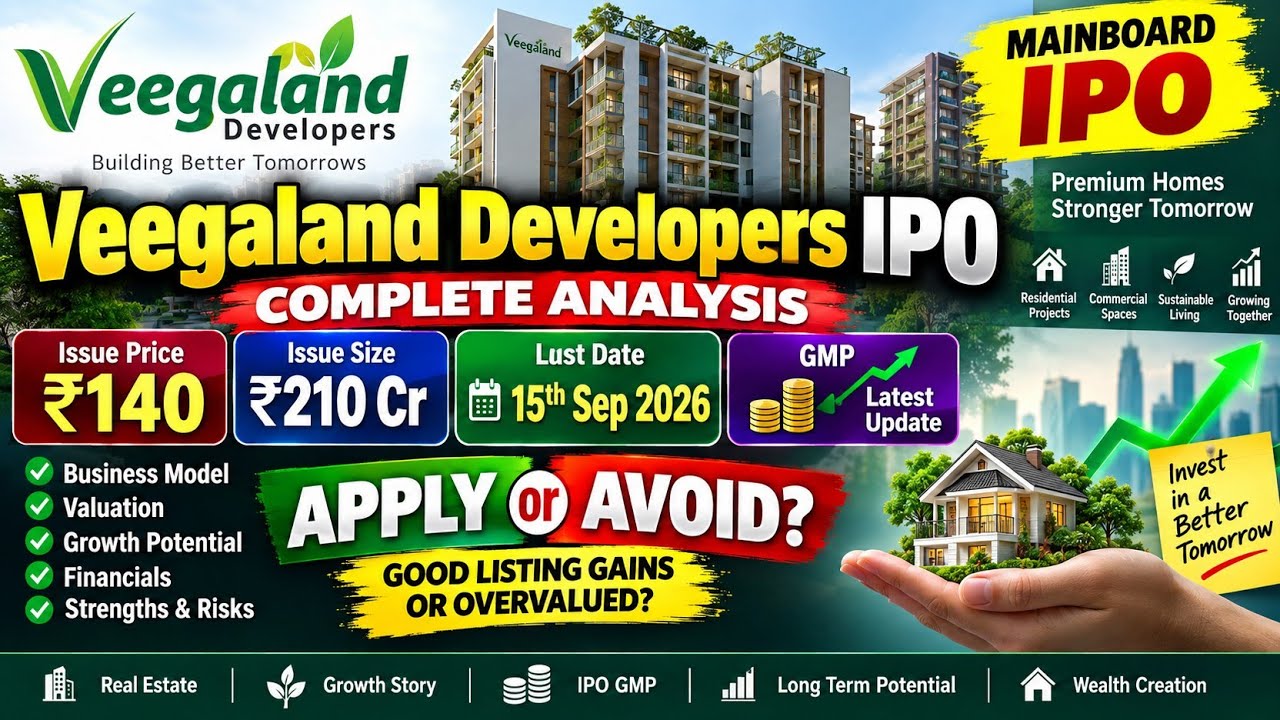 Veegaland Developers IPO | Veegaland Developers IPO Review | Veegaland Developers IPO GMP 