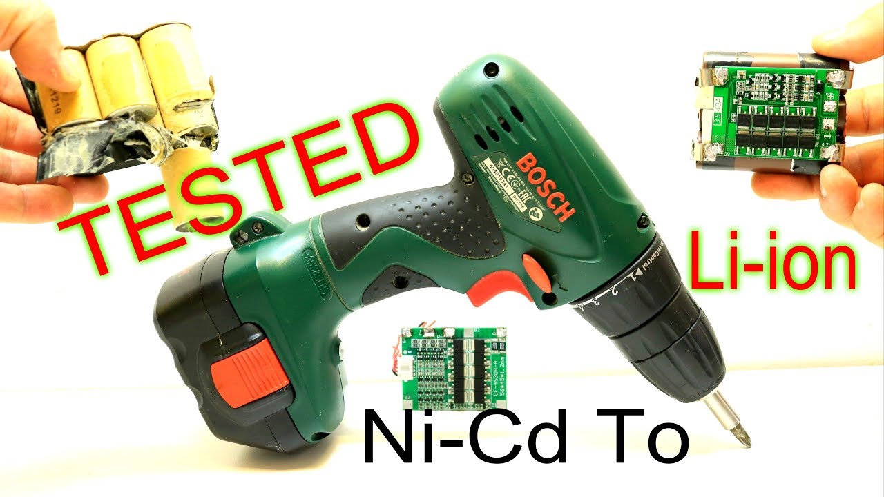 Change Old Dead BOSCH Battery/ NI-MH Ni-Cd To Li ion  With Test