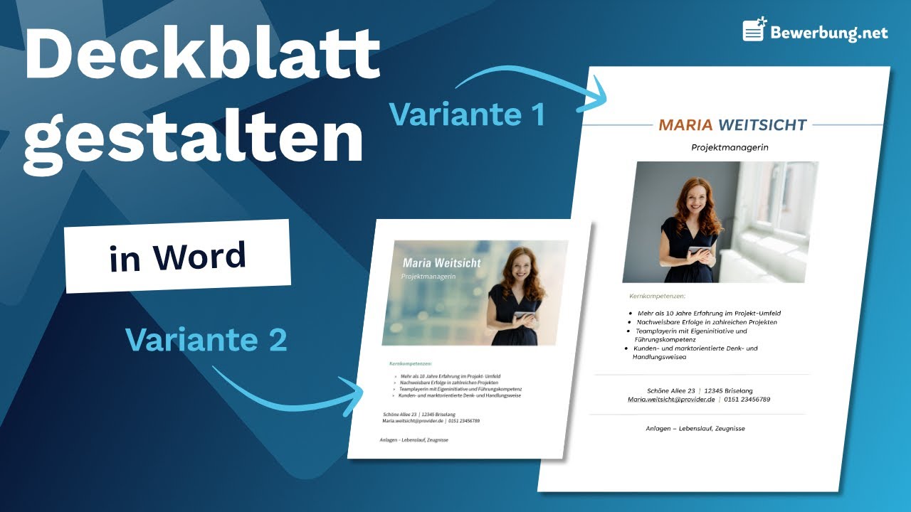 Deckblatt gestalten in Word - Schritt für Schritt!