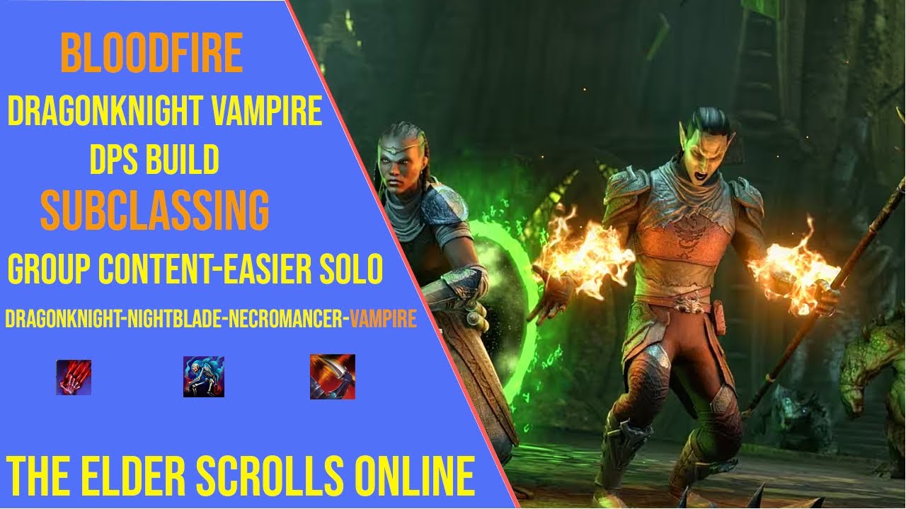 Powerful Dragonknight Vampire DPS Build for ESO Update 48 - Subclassing Build