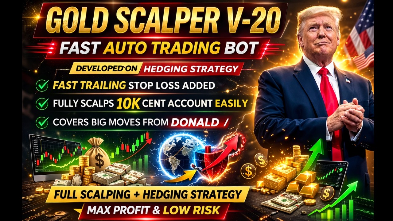 Gold Scalper V20 🔥 Fast Auto Trading Bot  100$ Cent Account Live Proof || Forex trading Algo ||
