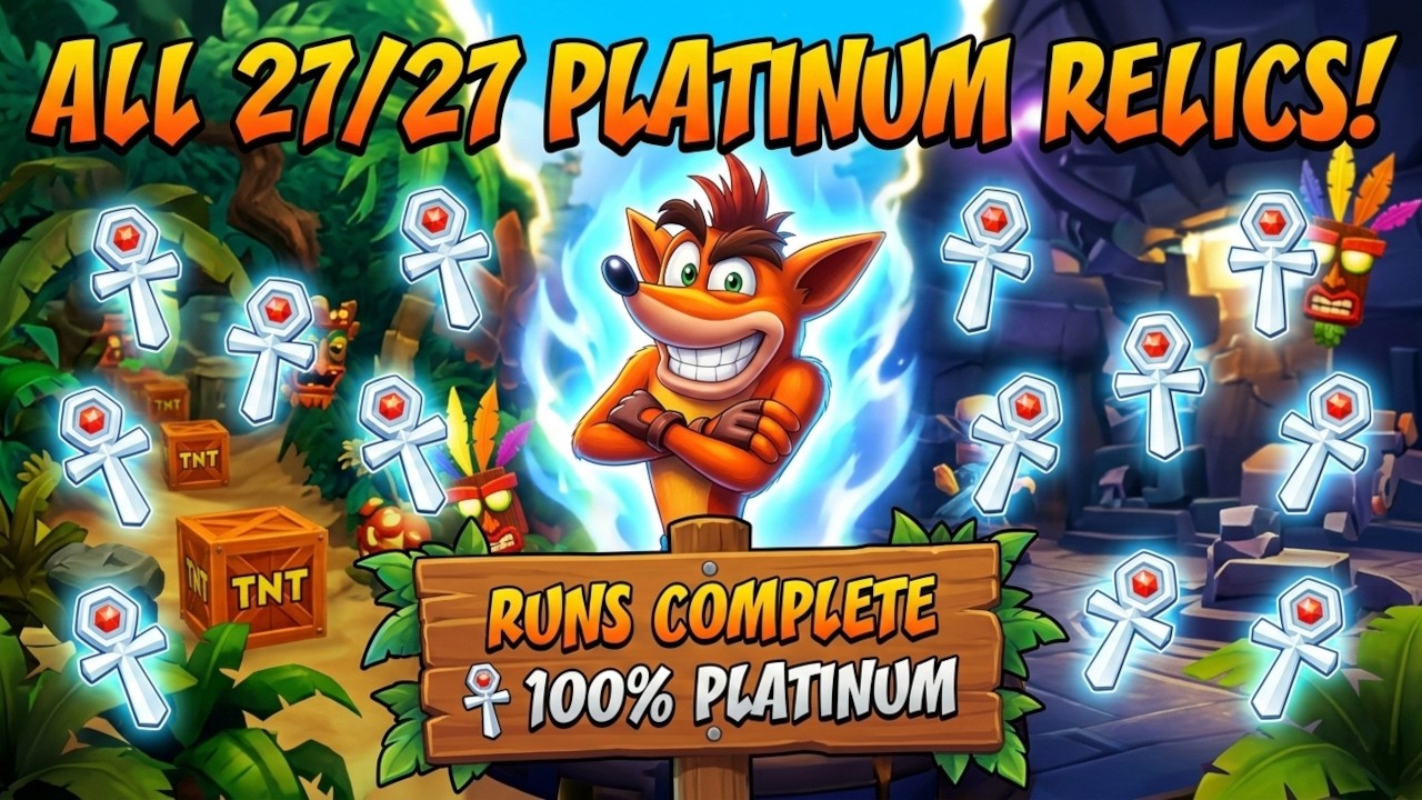 All 27 Platinum Relic Runs - Crash Bandicoot N. Sane Trilogy: Crash Bandicoot