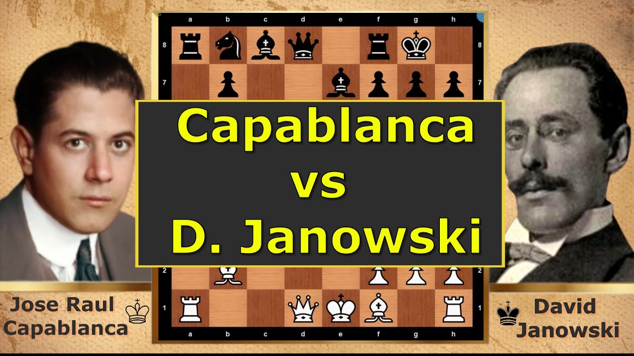 CAPABLANCA CRUSHES JANOWSKI – THE POWER OF THE COLLE! ♟🔥 #capablanca  #chesslegends