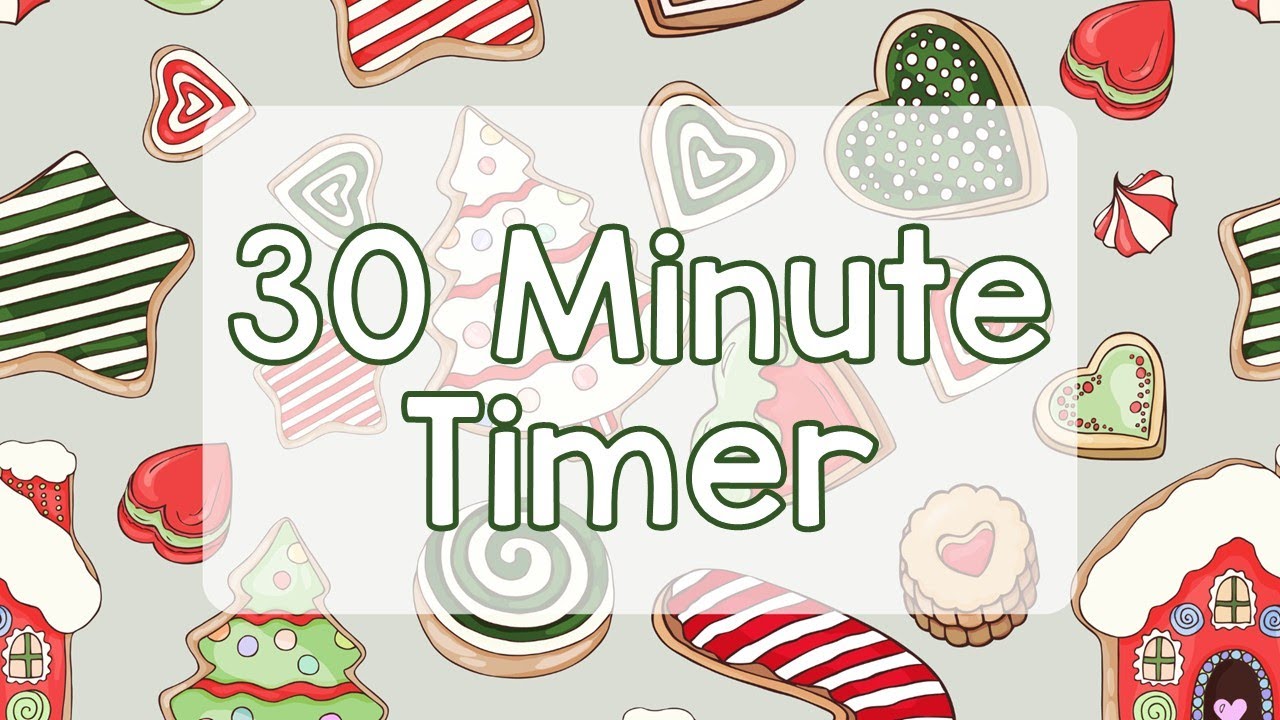 30 Minute Timer - Cute Christmas Cookie Themed Timer - Calm Ending Chime - Winter - Christmas Timer