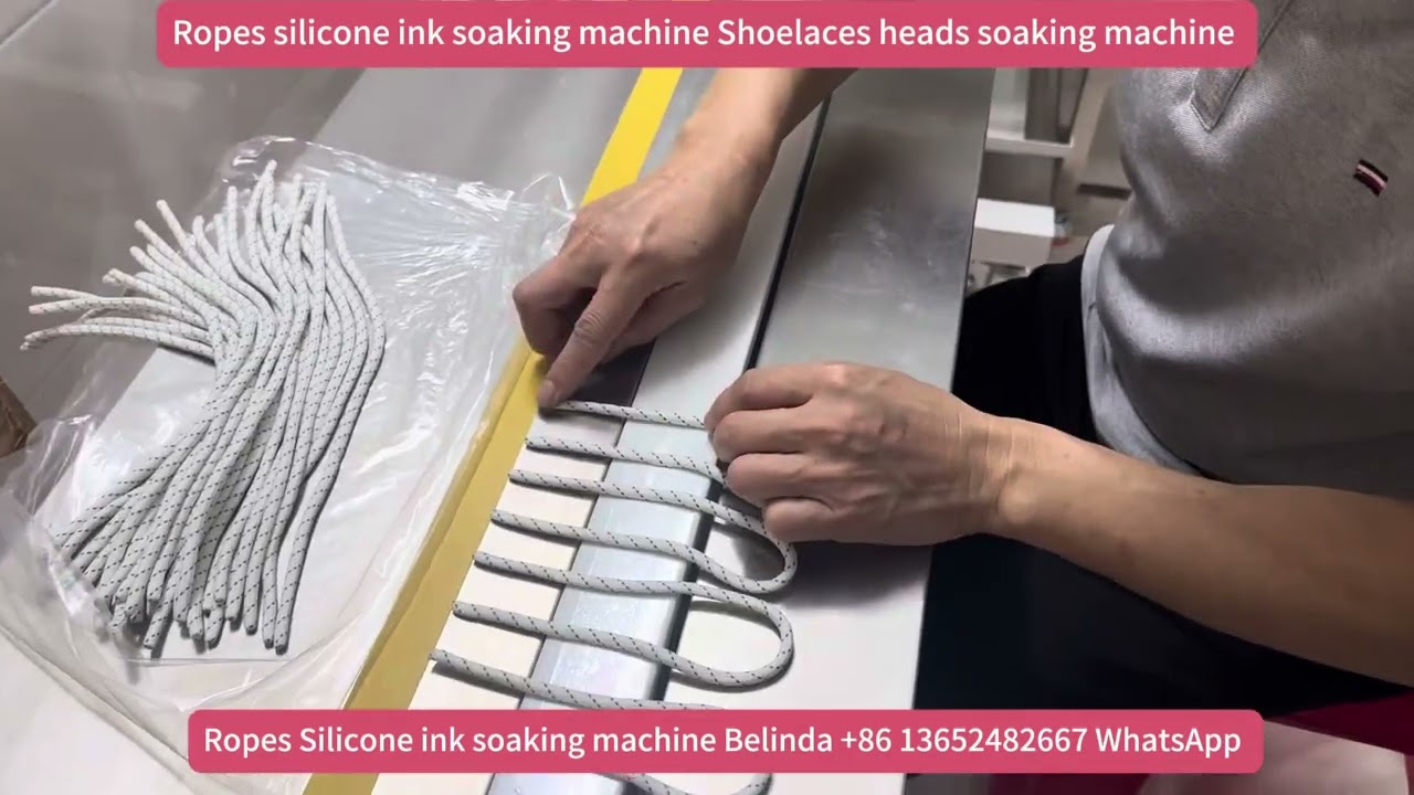 Ropes silicone ink soaking machine Shoelaces heads soaking machine #shoelacetiestyle #tippingmachine