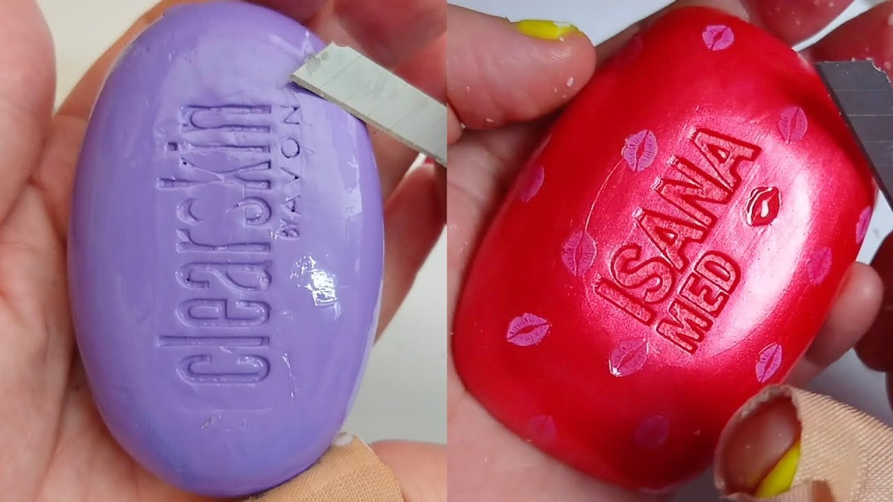 Soap Carving ASMR Relaxing Sounds no talking Satisfying ASMR Video #soapcarving #soapcuttingvideo