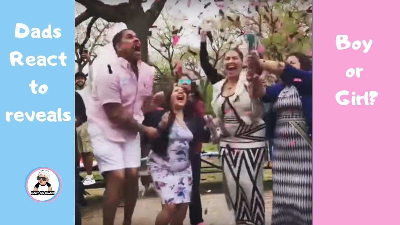 CUTEST DAD REACTIONS TO  BABY GENDER REVEAL  { 2018 } DAD'S REACT