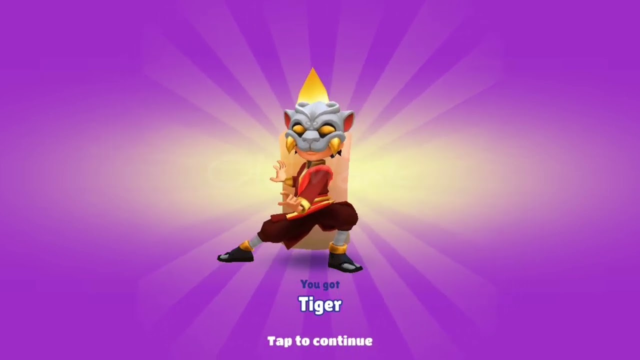 subway surfers tiger lunar New year special character 2024