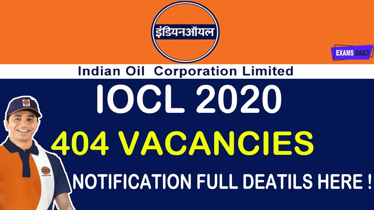 IOCL Recruitment 2020 || 404 Vacancies || Apprentice Job || indian oil corporation limited