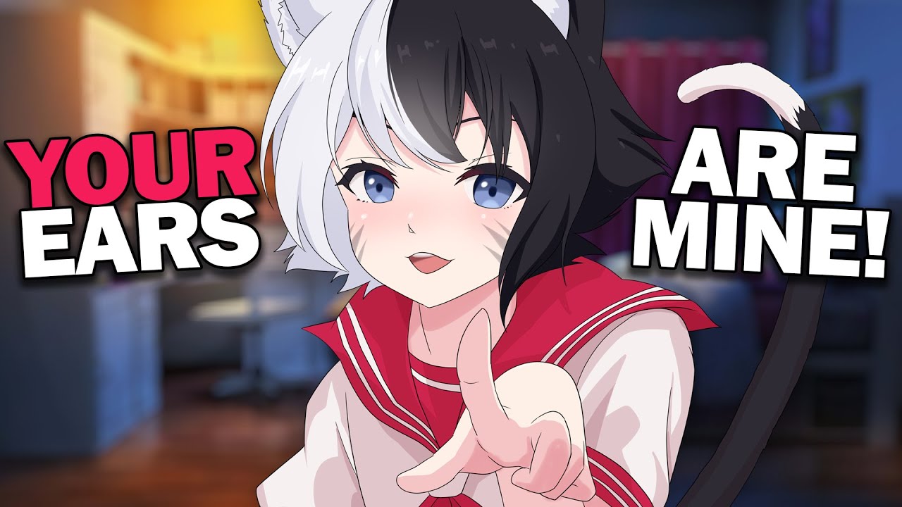 Adopted Kitty Gets WAY Into Playing With Your Ears ASMR 😼
