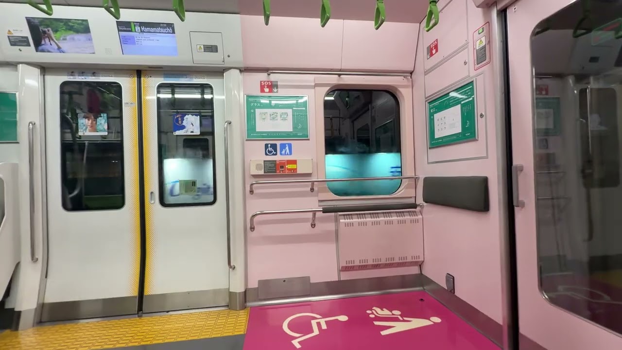 JR山手線 E235系0番台 内回り (高輪ゲートウェイ駅⇒新橋駅) 三菱フルSiC-VVVF 都トウ08編成 走行音＆車内