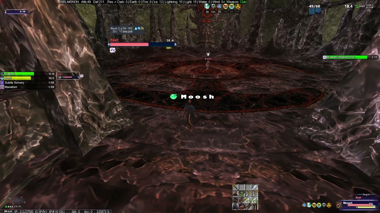 FFXI Classic [HorizonXI] - BLM Maat Fight