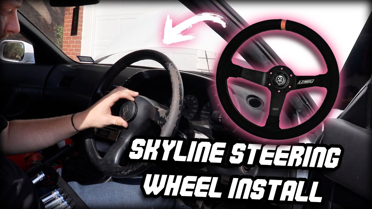 How to Install a Steering Wheel on a R32 Nissan Skyline! Step by Step