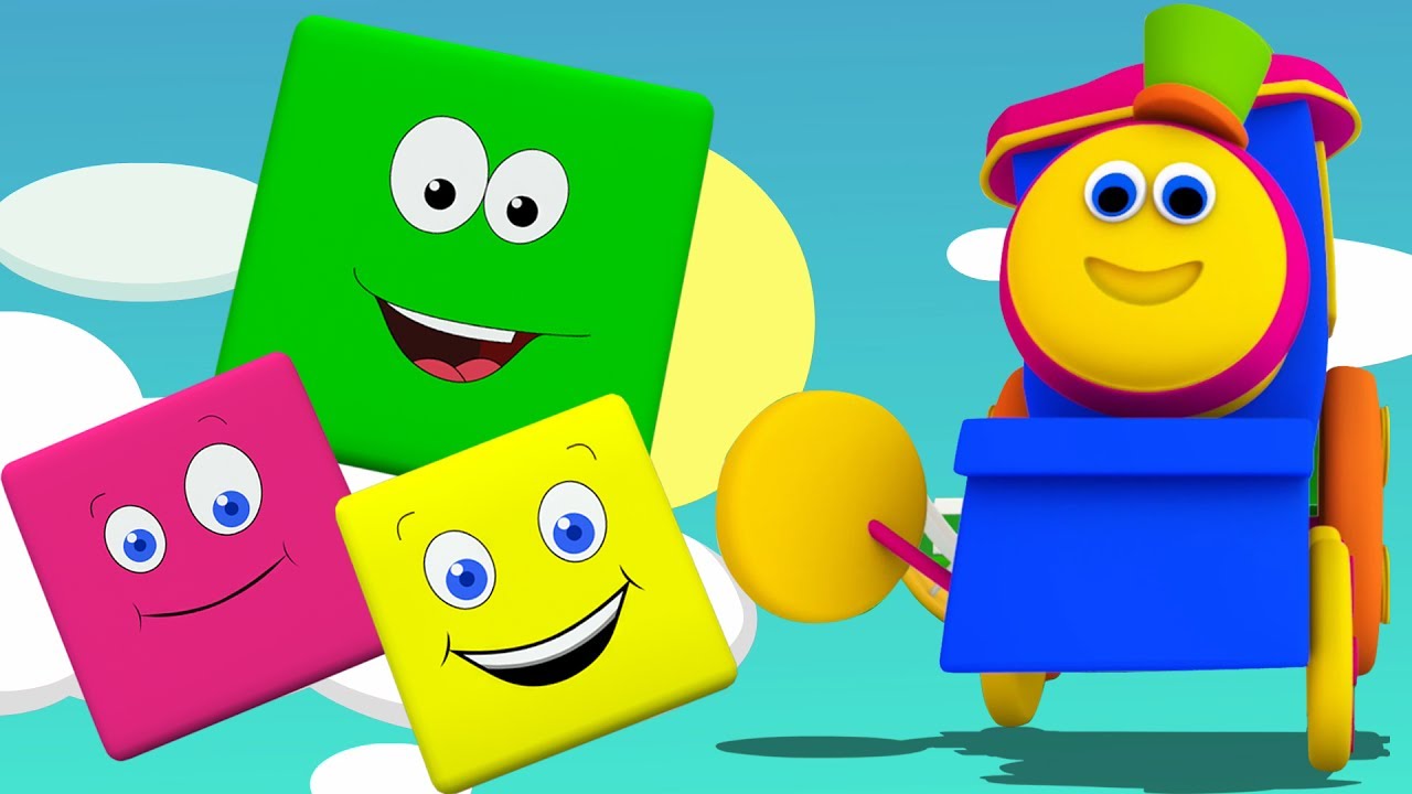 Bob trem cor passeio | Aprender cores | Nomes das cores em português | Bob The Train | Color Ride