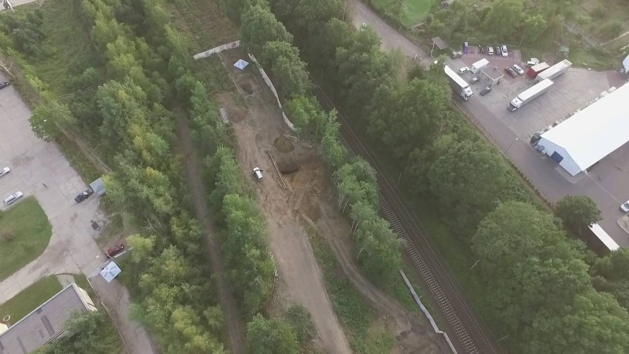 Zloty pociag Golden train drone footage Walbrzych 17 august