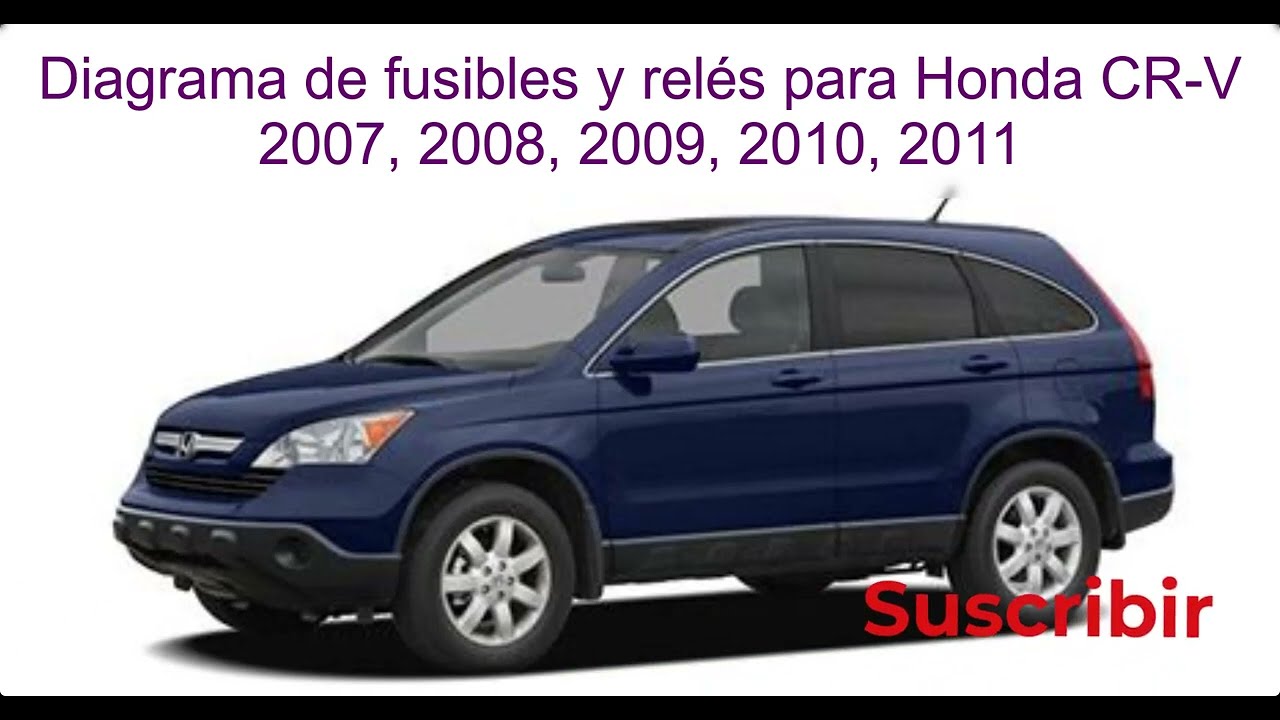 Diagrama de fusibles y relés para Honda CR-V / 2007 / 2008 / 2009 / 2010 / 2011.
