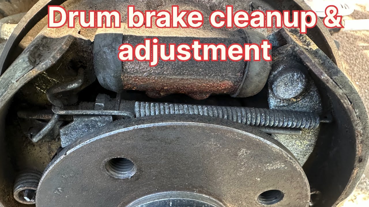 Vauxhall Cavalier rear drum brake strip down, cleanup and adjustment