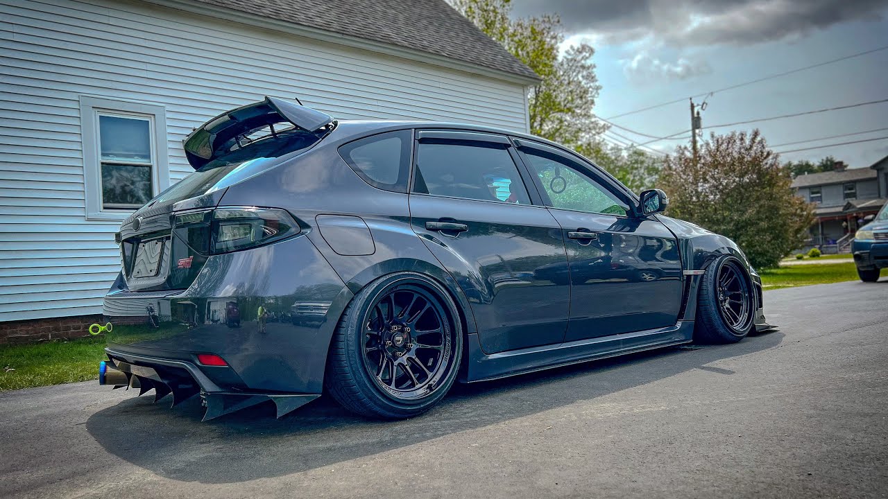 Walk around of my bagged Subaru sti hatch