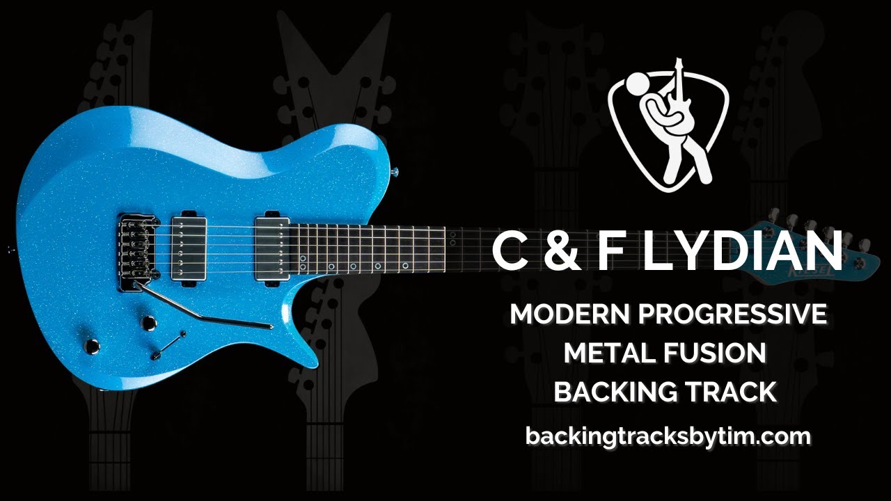 Modern Progressive Metal Fusion Backing Track in C & F Lydian | 110 BPM