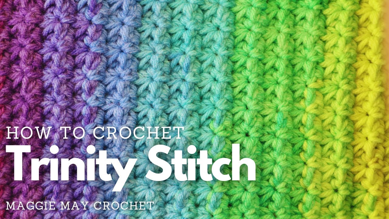 🧶TRINITY STITCH | How to Crochet For Absolute Beginners | Lesson 10 | Slow Demonstration