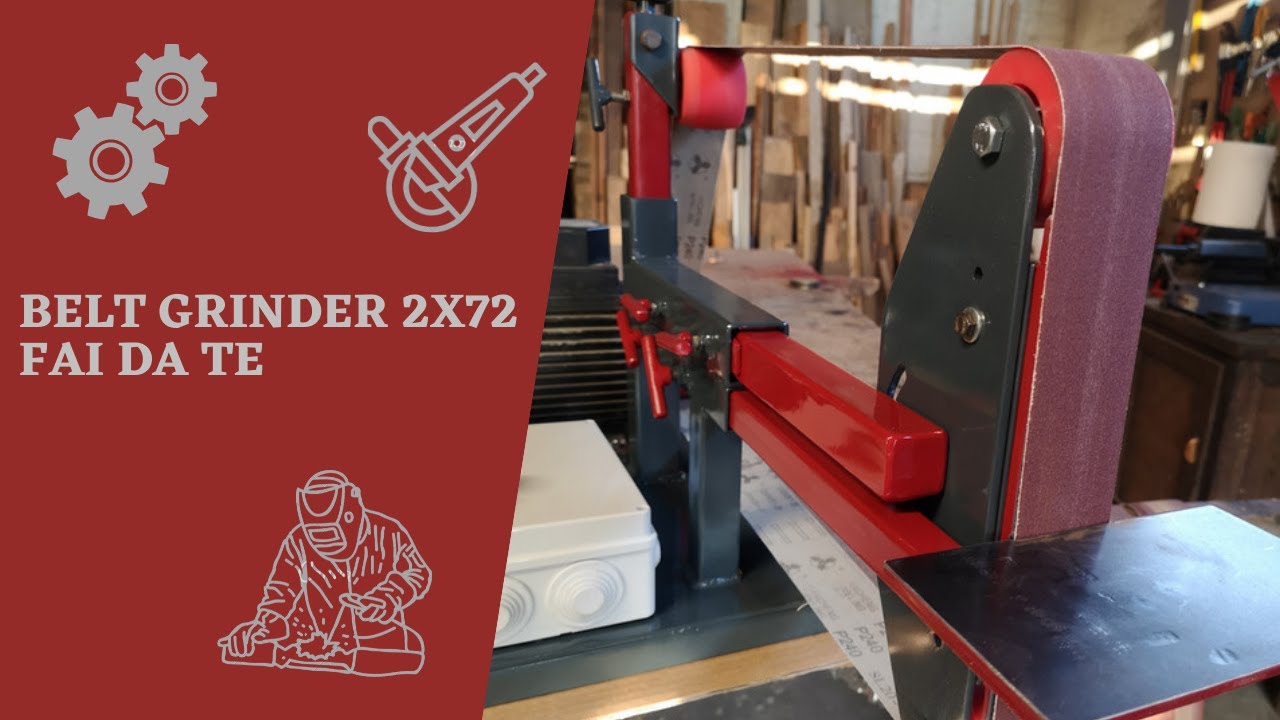 Costruzione smerigliatrice / levigatrice a nastro 2x72 fai da te - Building belt grinder  DIY