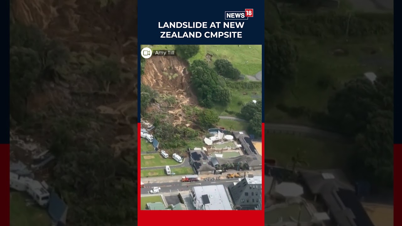 Aerial Video Captures Dramatic Landslide At New Zealand&rsquo;s Mount Maunganui Campsite | N18S