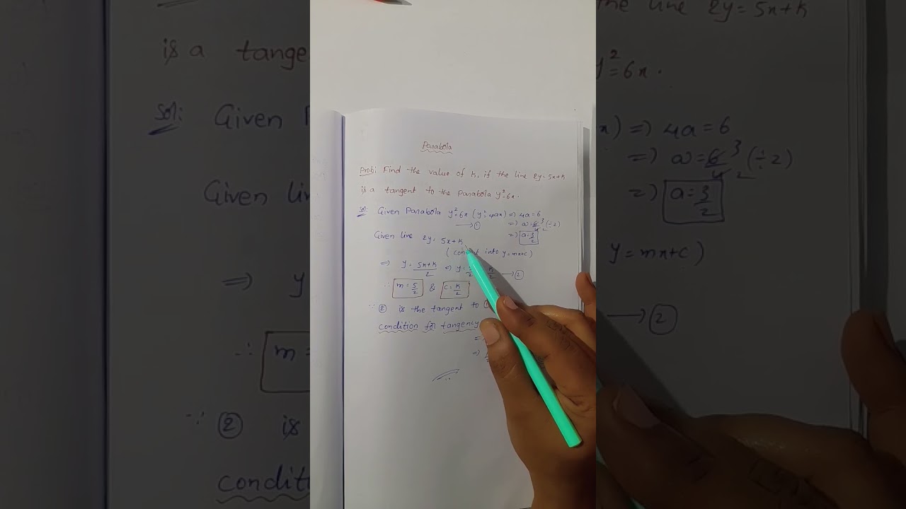 #InterMaths2B #Parabola #Vsaq11