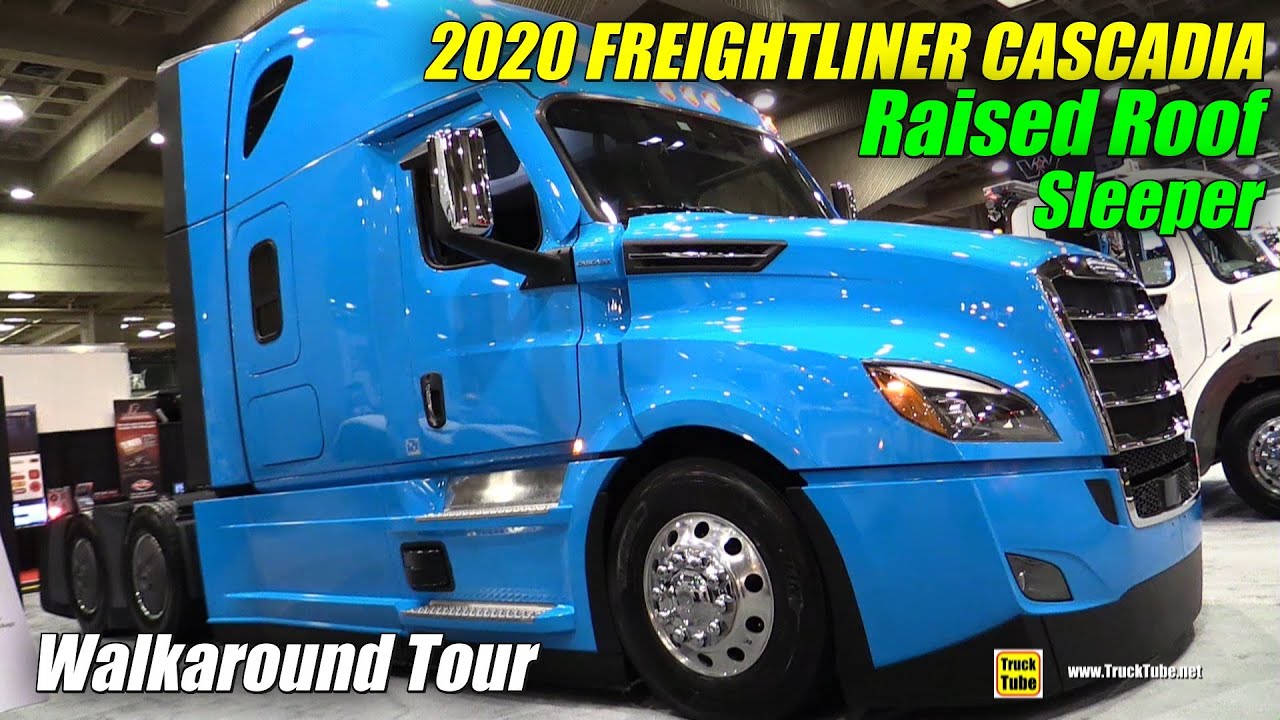 2020 Freightliner Cascadia Raised Roof Sleeper - Exterior, Interior Walkaround - 2019 Expocam