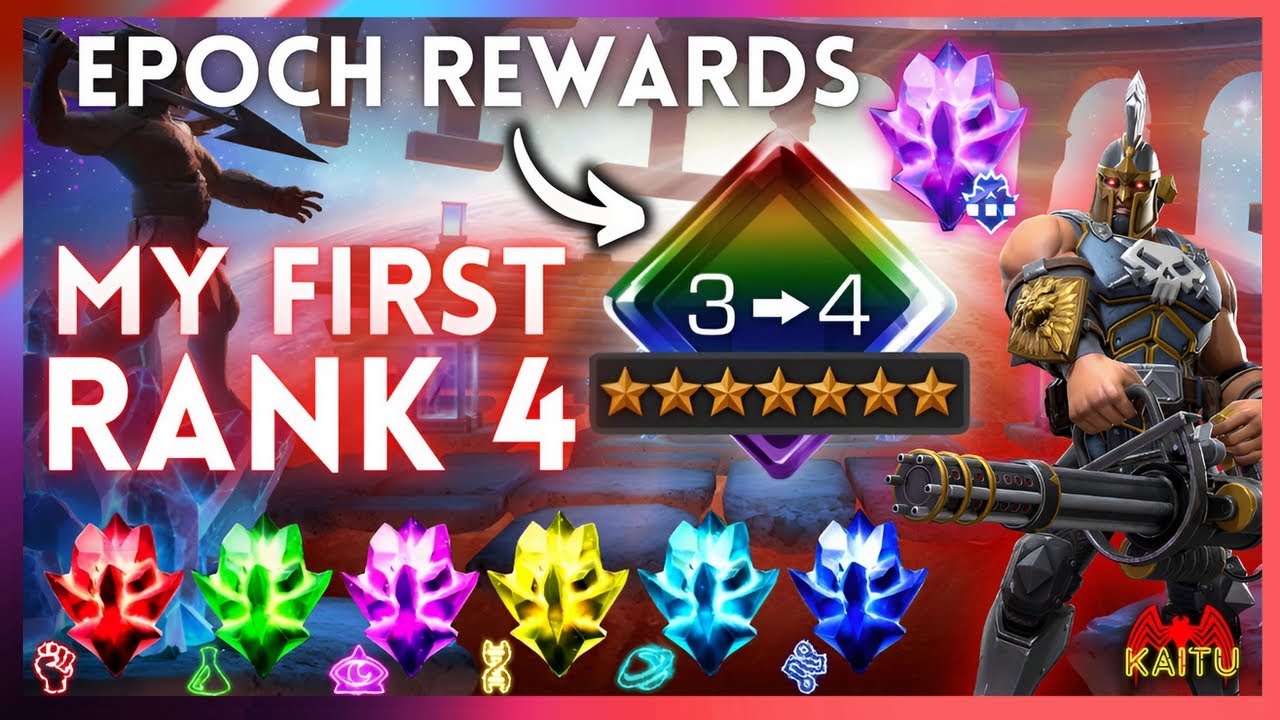 My First 7 Star Rank 4 Champion and Gameplay! Epoch of Pain 100% Rewards! Ares MCOC