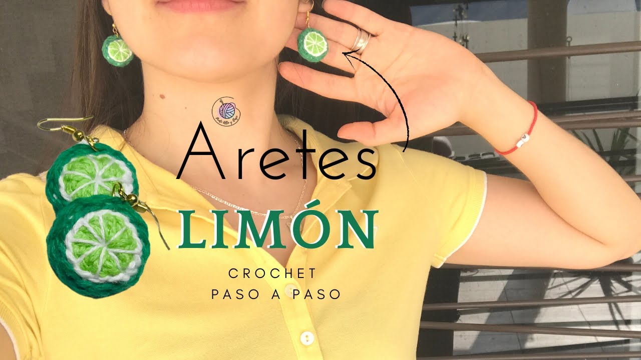ARETES LIMON / PENDIENTES A CROCHET
