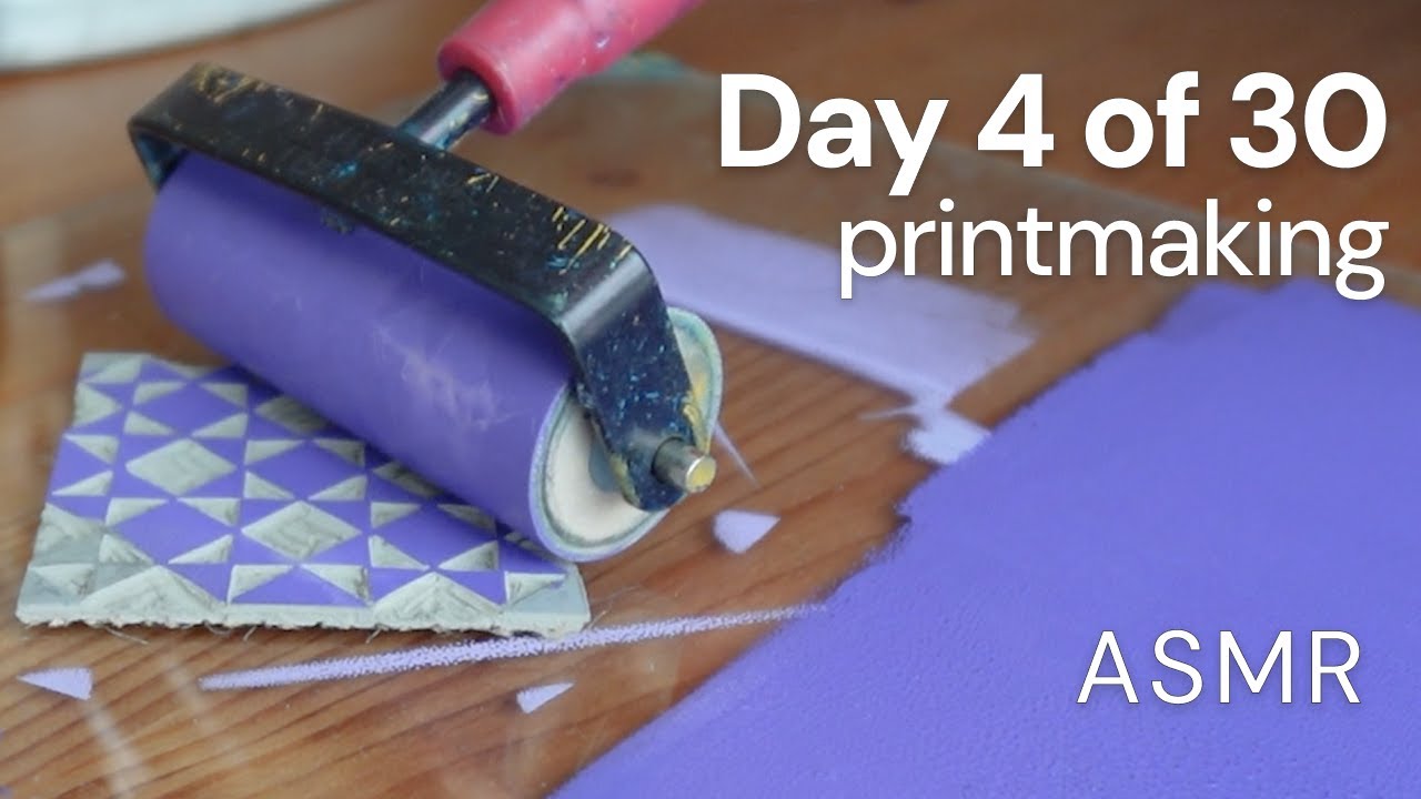 Day 4 of 30 — Daily Linocut Printmaking (Soothing ASMR Process)