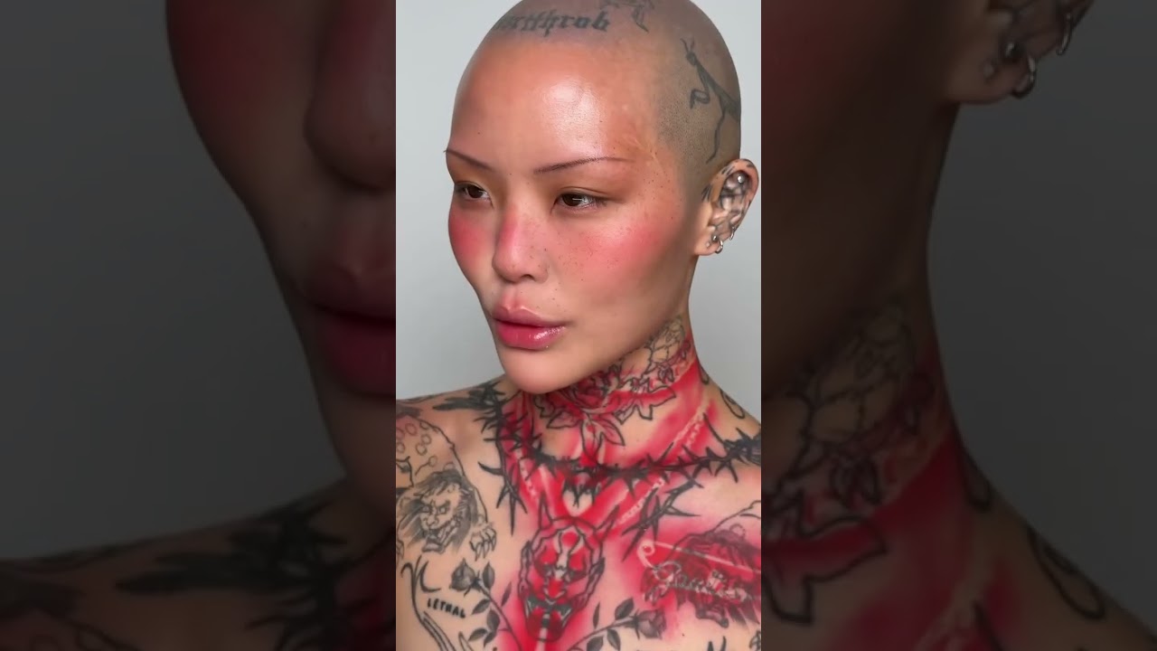 Sunburn/heat makeup inspired by GQ China!