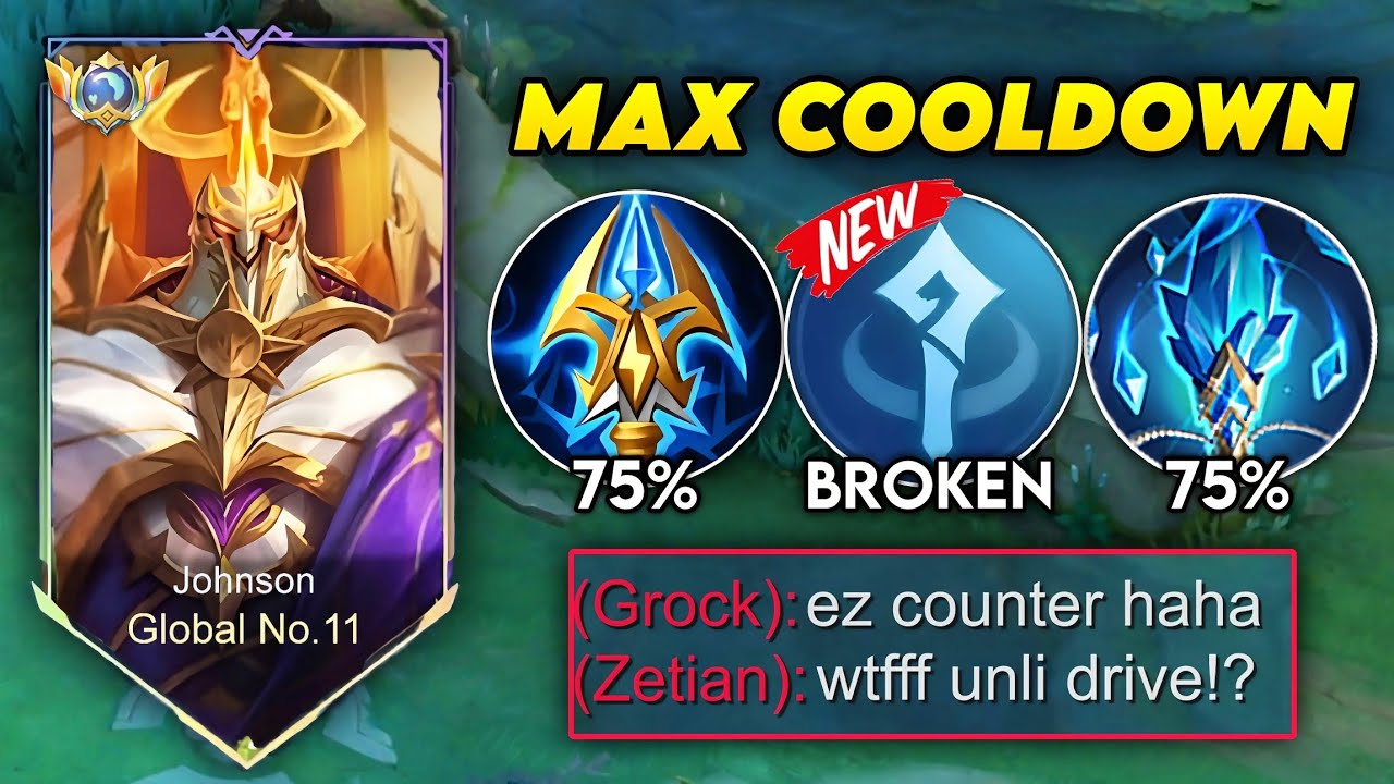 GLOBAL JOHNSON ABUSE THIS NEW COOLDOWN BUILD AND EMBLEM IN RANKED GAME!! (Please try)