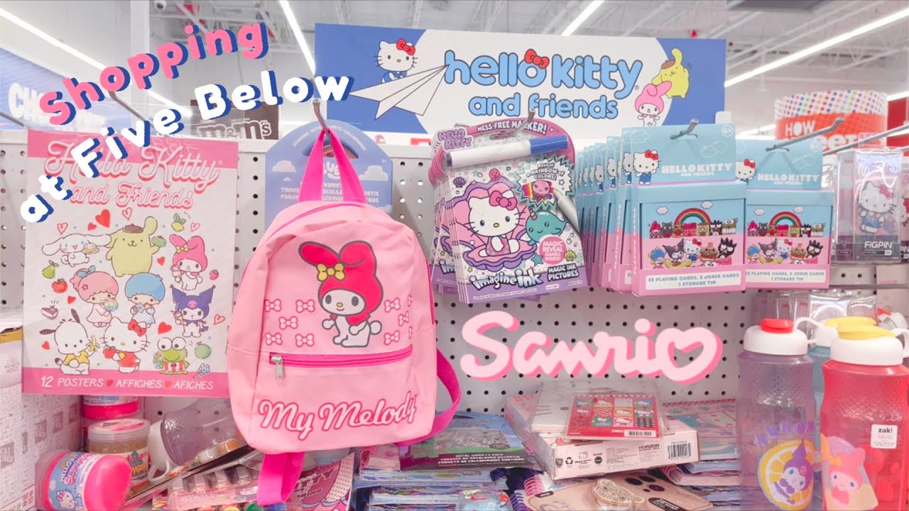 🌸 Shopping at Five Below 🌸 cute Sanrio finds + haul! Kawaii items at low prices