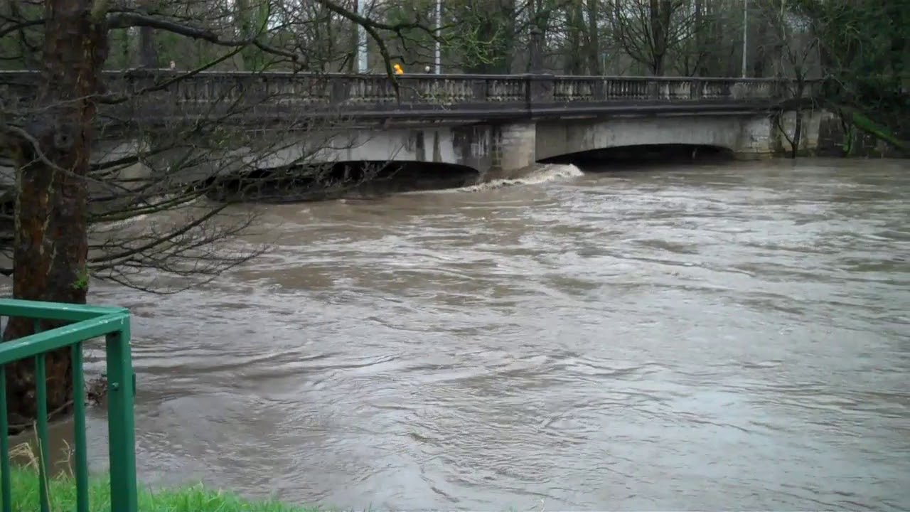 The River Taff at Western Avenue bridge 16th February 2020